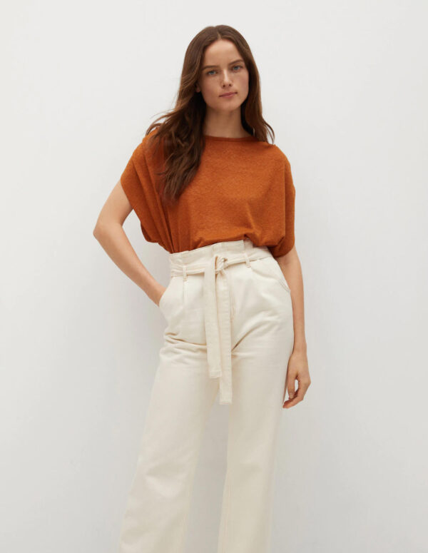 Sweater with ruffle detail