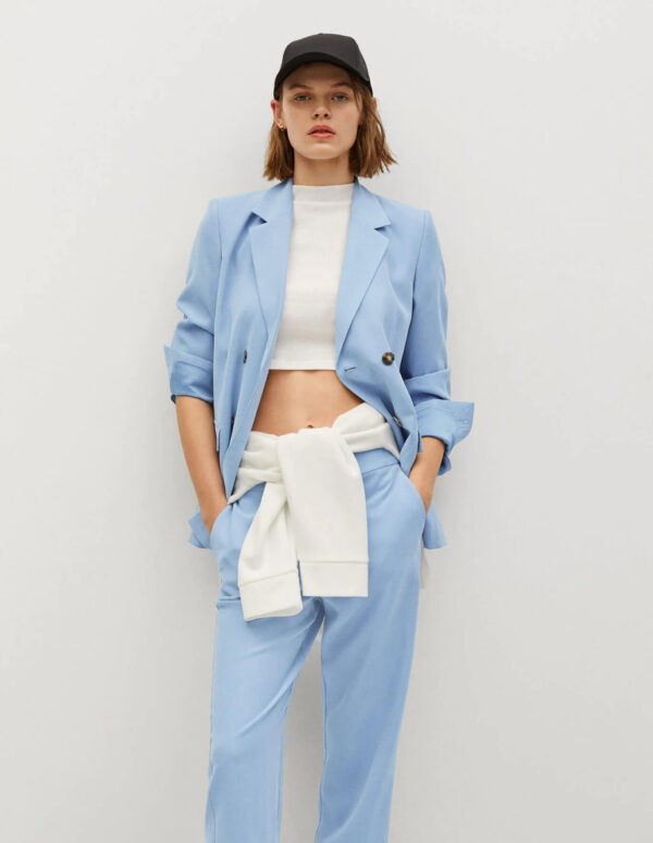 Double-breasted structured blazer