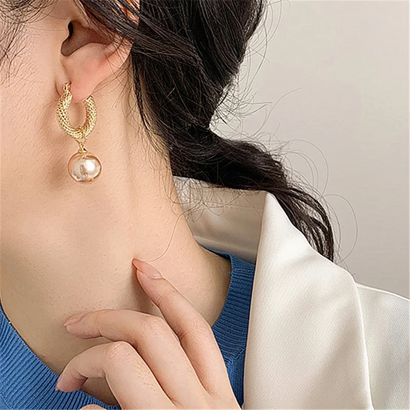 New Korean Style White Pearl Drop Earrings for Women Shiny Rhinestone Temperament Earring Wedding Party Engagement Jewelry - Image 23