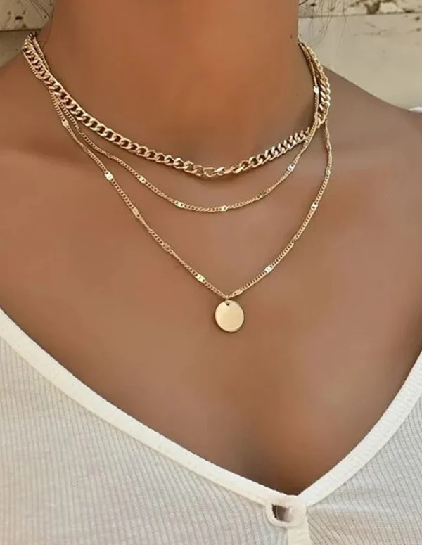 Vintage Necklace on Neck Gold Color Chain Women's Jewelry Layered Accessories for Girls Aesthetic Gifts Fashion Pendant 2025