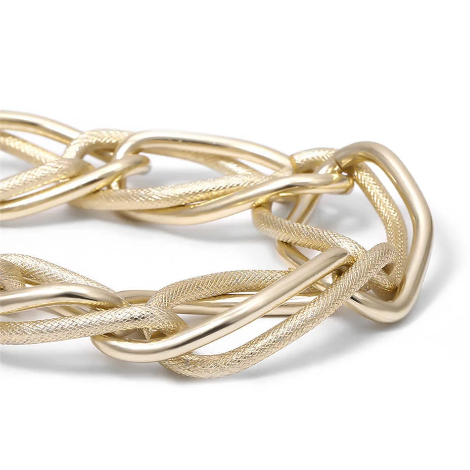 Lacteo Punk Multi Layered Gold Color Chain Choker Necklace Jewelry for Women Hip Hop Big Thick Chunky Clavicle Chain Necklace - Image 52