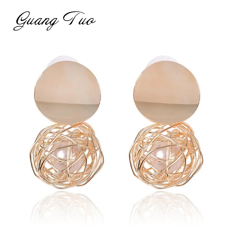 New Fashion Statement Drop Earrings for Women Pearl & Ball Geometric Earrings Gold Color Dangle Earing Fashion Ear Jewelry - Image 11