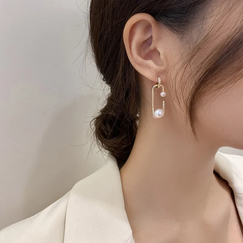 New Korean Style White Pearl Drop Earrings for Women Shiny Rhinestone Temperament Earring Wedding Party Engagement Jewelry - Image 27