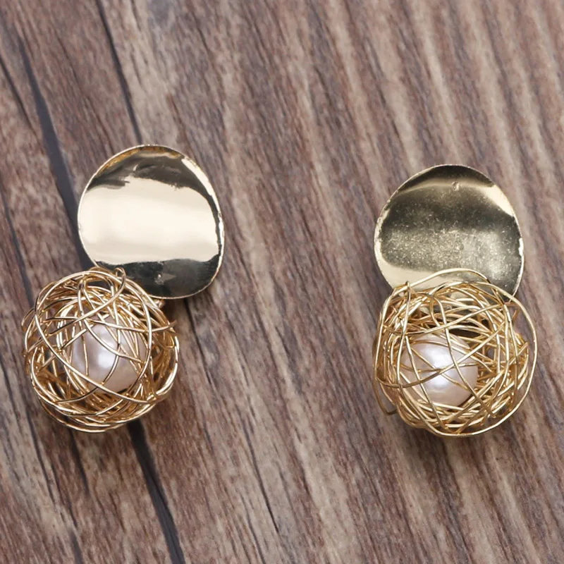 New Fashion Statement Drop Earrings for Women Pearl & Ball Geometric Earrings Gold Color Dangle Earing Fashion Ear Jewelry - Image 10