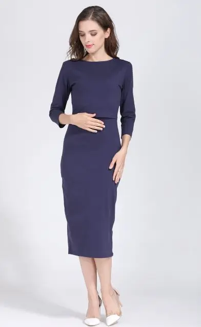 New Spring Striped Maternity Breastfeeding Dresses Pregnancy Clothes Women Pregnant Nursing Lactation Dress Drop Shipping - Image 8