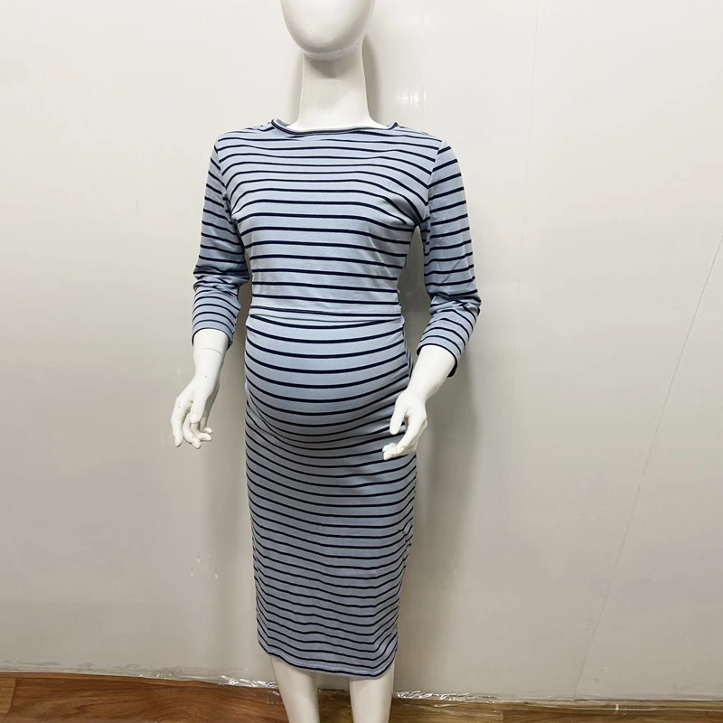 New Spring Striped Maternity Breastfeeding Dresses Pregnancy Clothes Women Pregnant Nursing Lactation Dress Drop Shipping - Image 43