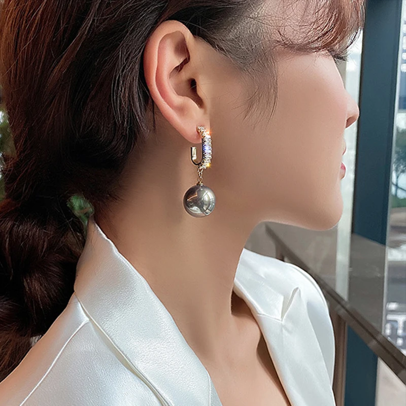New Korean Style White Pearl Drop Earrings for Women Shiny Rhinestone Temperament Earring Wedding Party Engagement Jewelry - Image 18