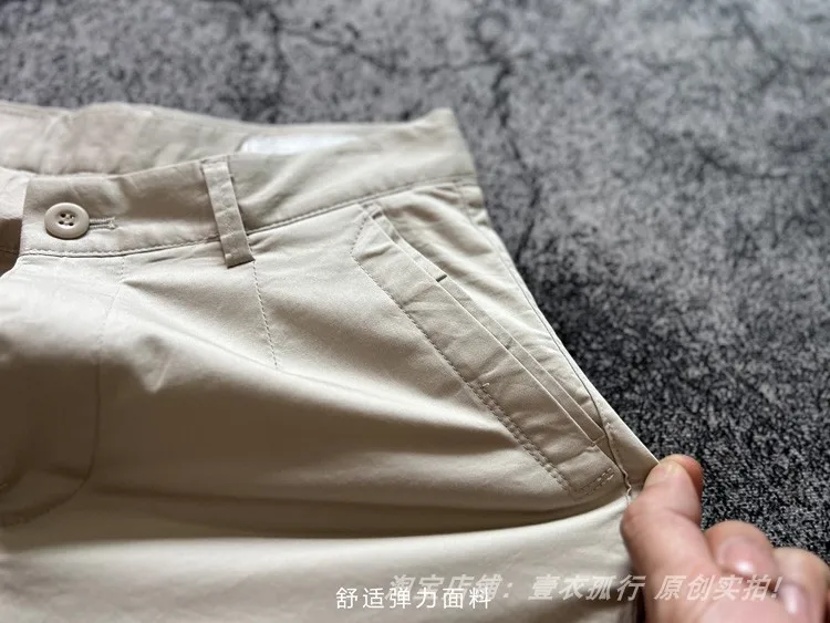 2025 Summer New American Retro Thin Micro Elasticity Casual Pants Men's Simple 98% Cotton Slim CHINO Business Straight Trousers - Image 24