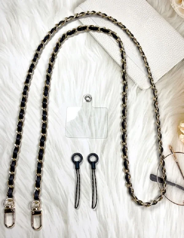 Phone Case Universal Lanyard Long Crossbody Pearl Pickup Chain Mobile Phone Lanyard Women's Long Neck and Shoulder Strap