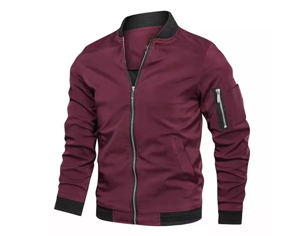 Spring Autumn Men's Bomber Jacket Casual Lightweight Jacket For Men Sports Windbreaker Zip Up Coat with Pockets Clothing - Image 13