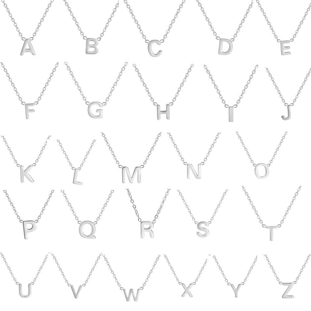Cazador Minimalist Initial A-Z Letter Necklace for Women Alphabet Stainless Steel Choker Chains Jewelry Birthday Gift Wholesale - Image 8