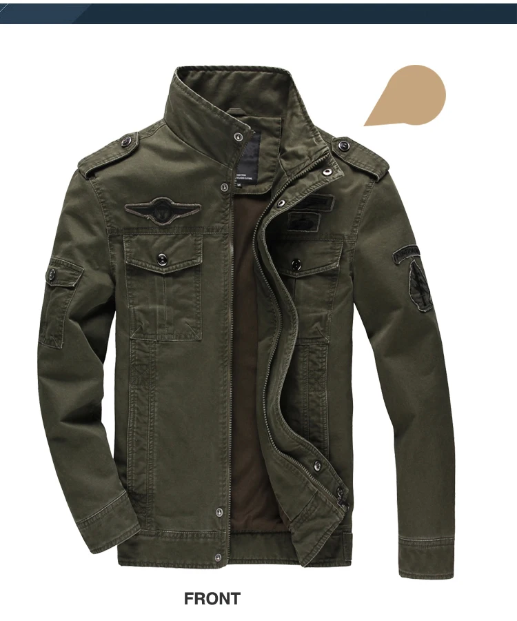 New 2023 Casual Army Military Jacket Men Plus Size M-6XL Jaqueta masculina Air force one Spring & Autumn Cargo Mens Jackets Coat - Image 14