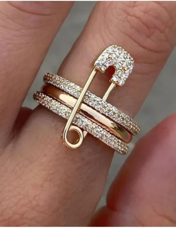 Gold Rings for Women Non Tarnish, 14k Gold Plated Dainty Stacking Cubic Zirconia Thumb Rings, Knuckle Women Rings Set Jewelry