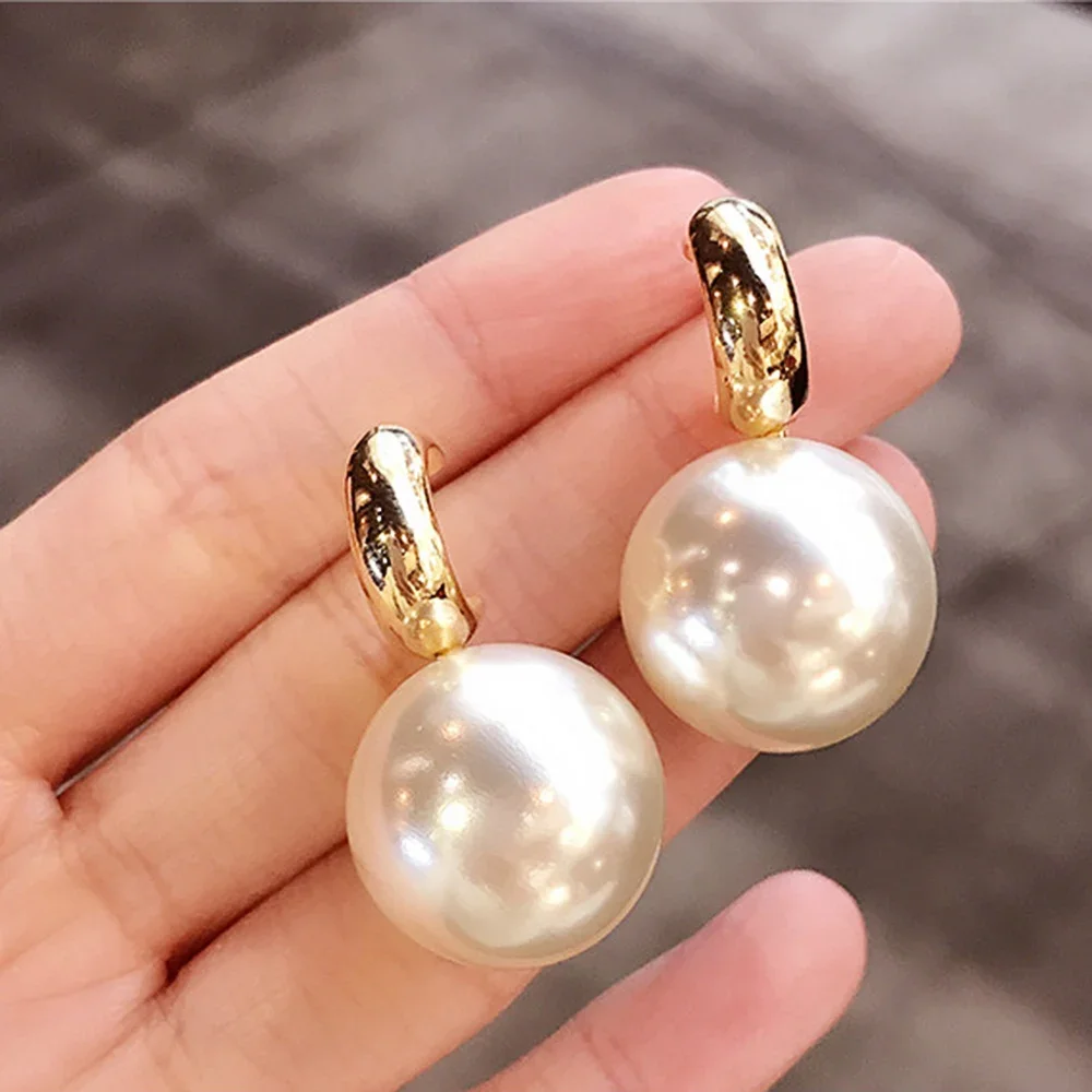 Huitan New Trend Imitation Pearl Dangle Earring for Women Luxury Silver Color Bling Cubic Zirconia Fashion Elegant Lady Jewelry - Image 23