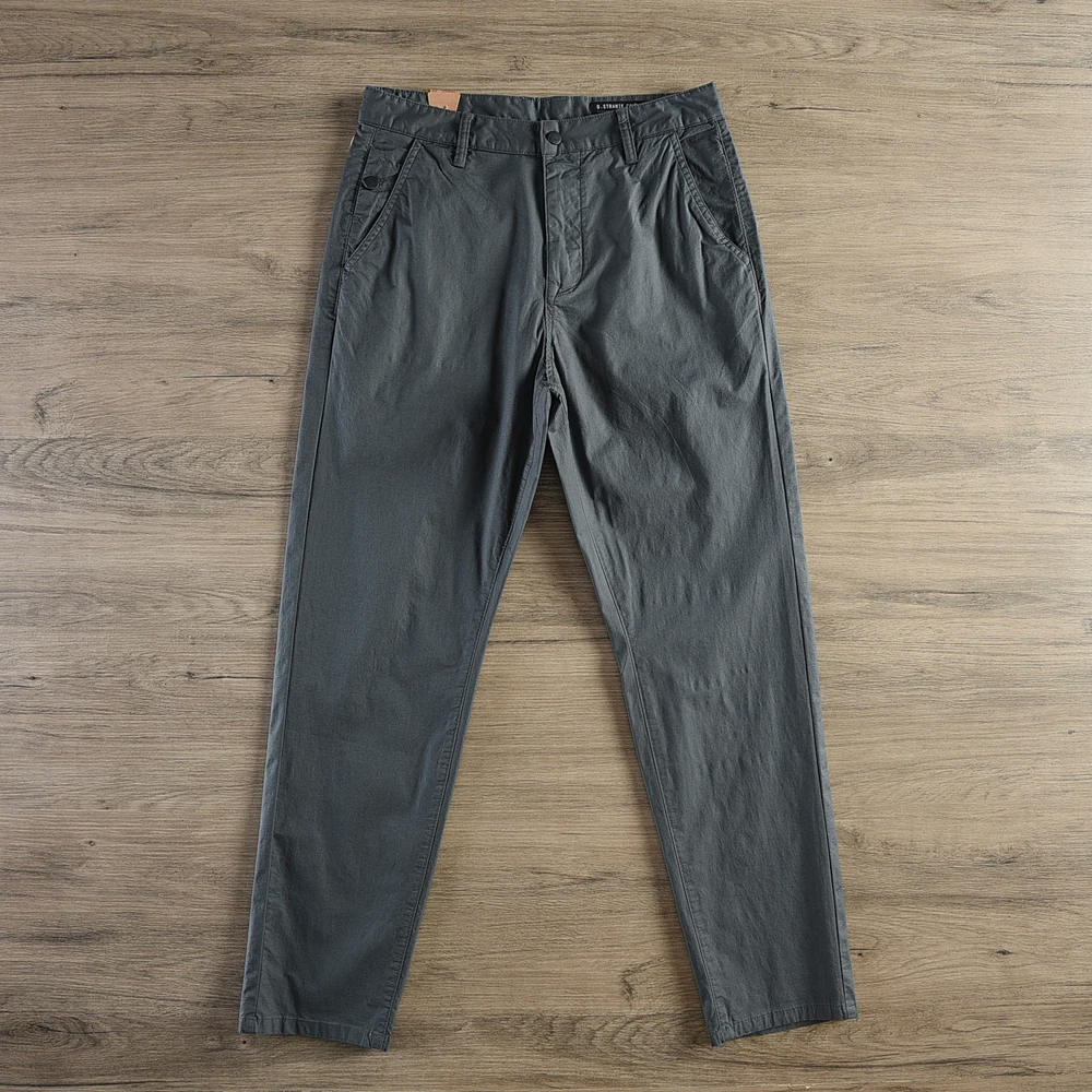 2024 Summer New American Thin Quick-drying Stretch Casual Pants Men's Simple 97% Cotton Slim CHINO Business Straight Trousers - Image 15