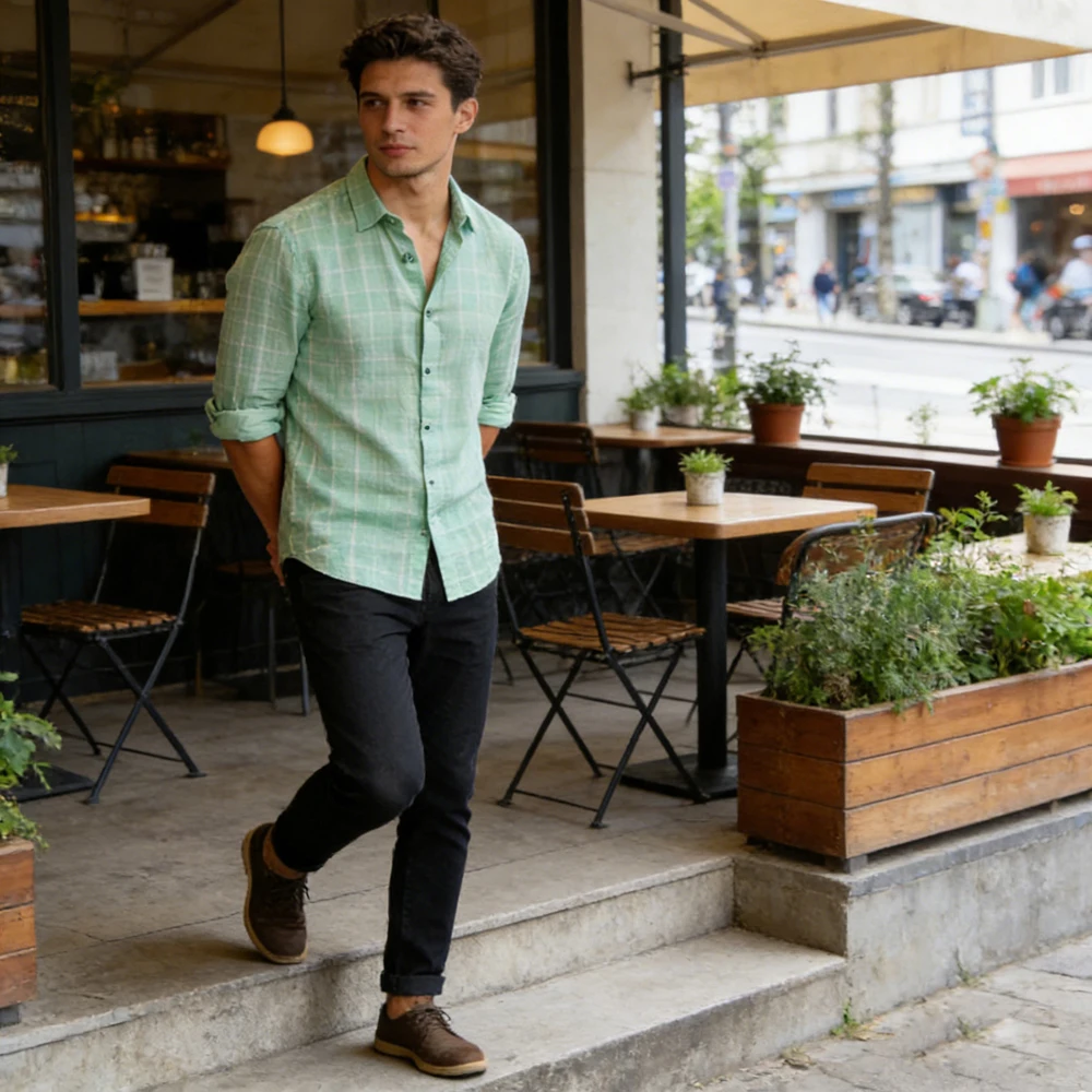 2026 Men's New Linen Long Sleeve Shirt Solid Color 3D Printed White Shirt Hawaiian Fishing Long Sleeve Soft Men's Fast Shipping - Image 5