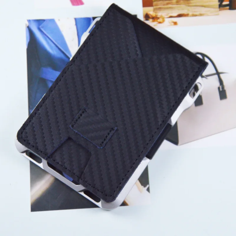 leather Credit Card Holder Wallets Men Brand Rfid Black brown Magic mutifunciton Slim Mini Wallet Small Money Bag Male Purses - Image 16