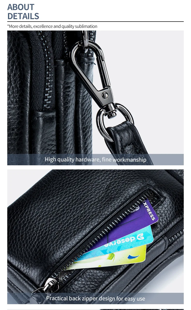 Lightweight Crossbody Messenger Bag, Women's Cow Leather Small Shoulder Purse, Multi Compartment Pocket, Vertical Phone Bag - Image 24