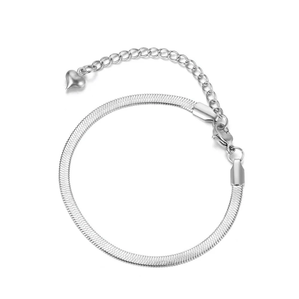 Lokaer Titanium Stainless Steel Snake Chain Thin Bracelets For Women Girls Rose Gold Plated Bohemia Party Blade Bracelet B18075 - Image 7