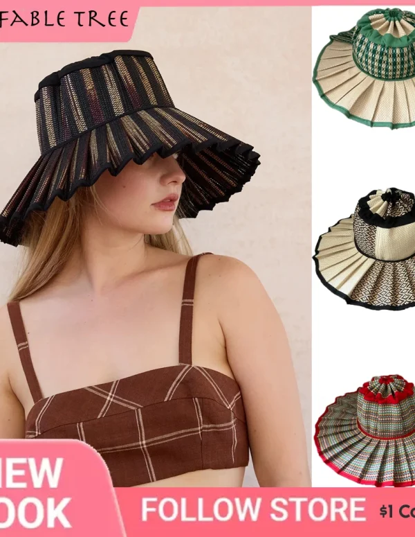 INS Oversize Summer Sun Straw Hats for Women Casual Straw Hat Outdoor Beach Shade Straps Lady Caps Sombrero Hombre Casquette