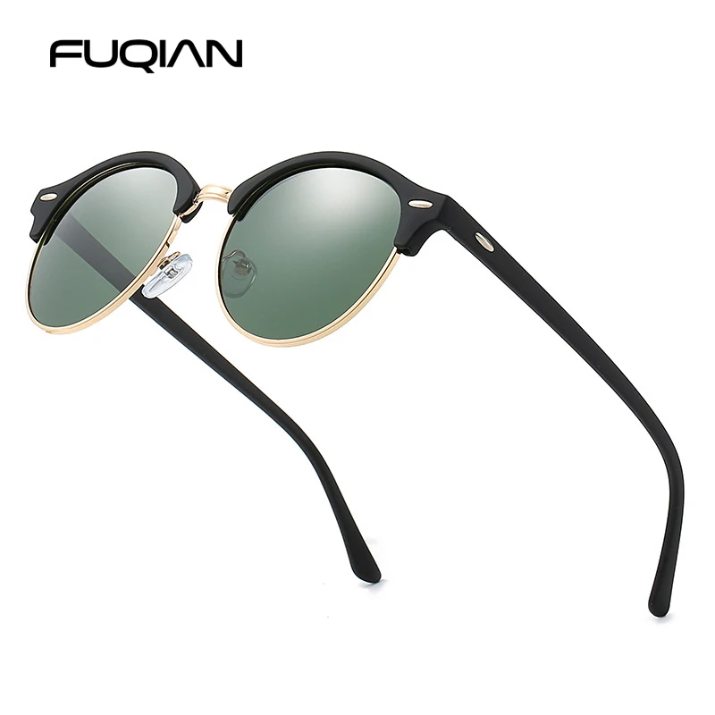 Classic Round Polarized Sunglasses Men Women Brand Designer Retro Half Frame Sun Glasses Vintage Driving Vacation Eyewear UV400 - Image 3