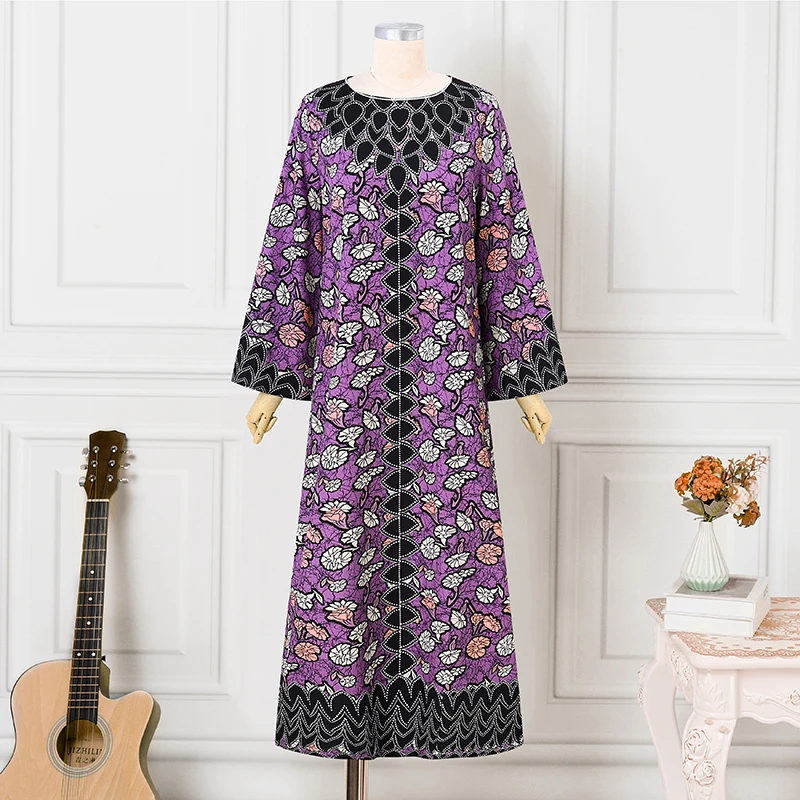 VONDA Bohemian Party Dress Elegant Women Printing Sundress Vintage Flare Long Sleeve Maxi Vestidos Oversized O-Neck Robe Femme - Image 18