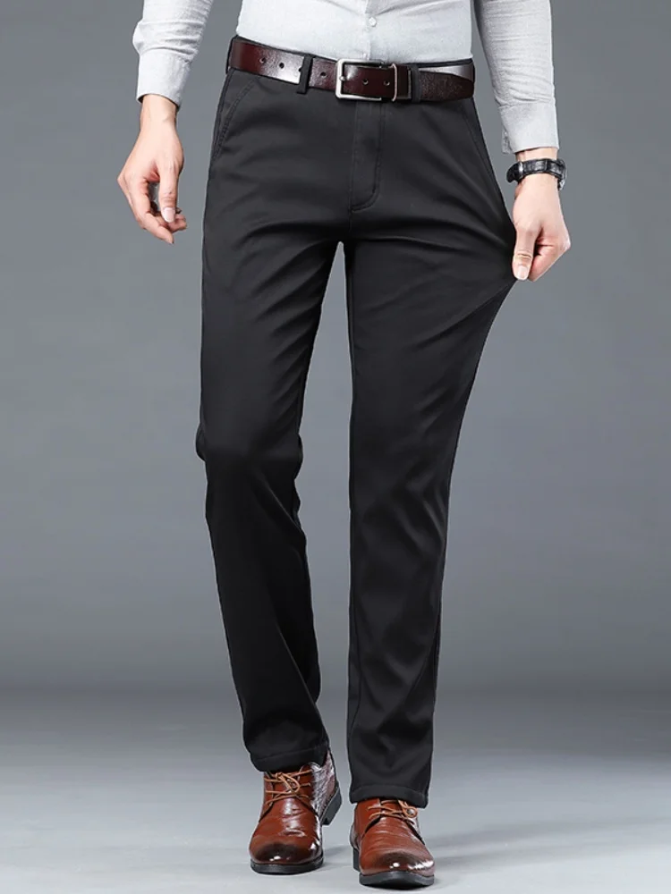 2024 Summer Thin Men's Business Casual Pants Korean Style Stretch Straight Fashionable Versatile Casual Suit Long Pants Male - Image 5