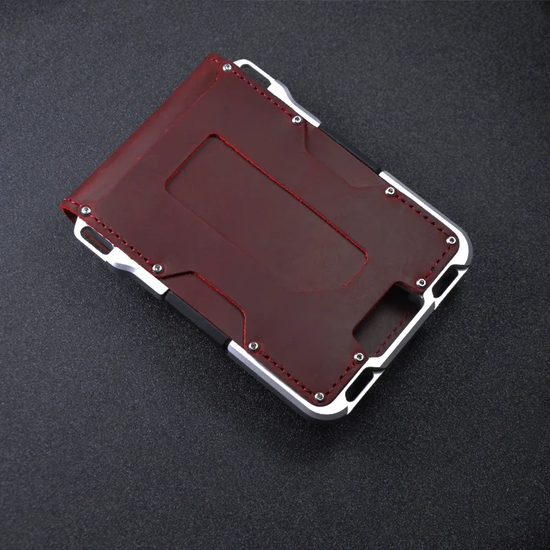 leather Credit Card Holder Wallets Men Brand Rfid Black brown Magic mutifunciton Slim Mini Wallet Small Money Bag Male Purses - Image 9