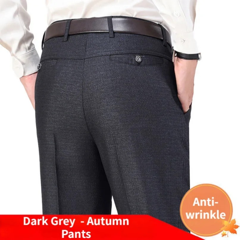 New Men's Autumn Thick Casual Suit Pants Classic Business Fashion Stretch Summer Thin Trousers Male Brand Clothes RIYBEOE - Image 4
