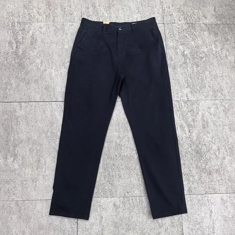 2026 Spring New American Retro Woven Twill Chino Cargo Pants Men's Fashion 100% Cotton Washed Casual Business Straight Trousers - Image 2