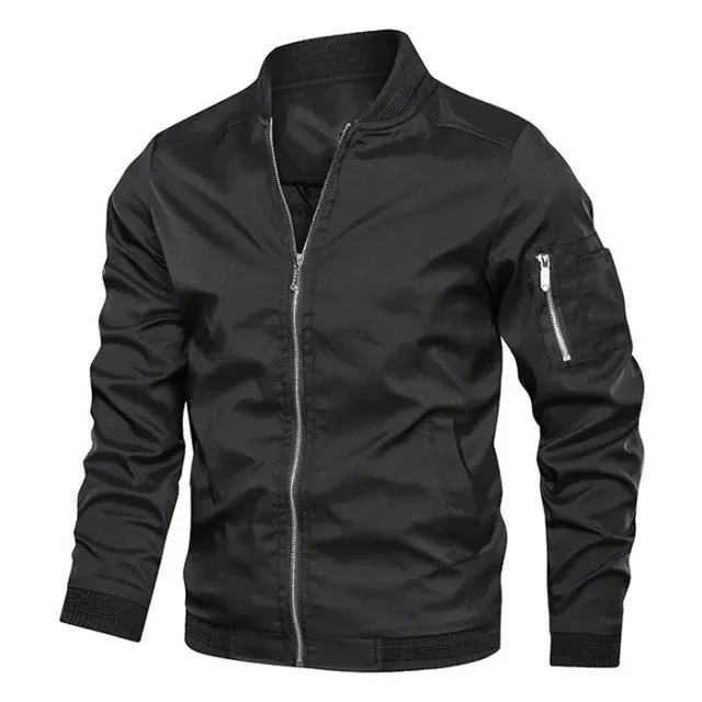 Spring Autumn Men's Bomber Jacket Casual Lightweight Jacket For Men Sports Windbreaker Zip Up Coat with Pockets Clothing - Image 9