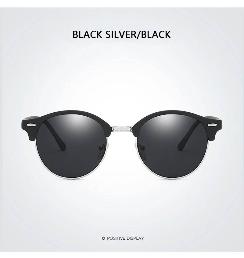 Classic Round Polarized Sunglasses Men Women Brand Designer Retro Half Frame Sun Glasses Vintage Driving Vacation Eyewear UV400 - Image 26