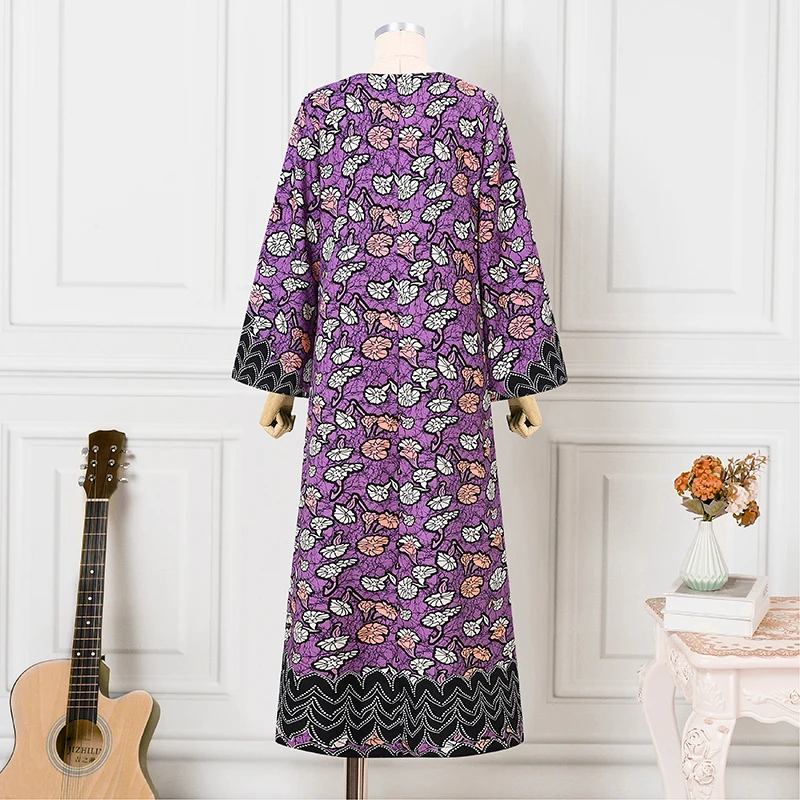 VONDA Bohemian Party Dress Elegant Women Printing Sundress Vintage Flare Long Sleeve Maxi Vestidos Oversized O-Neck Robe Femme - Image 19