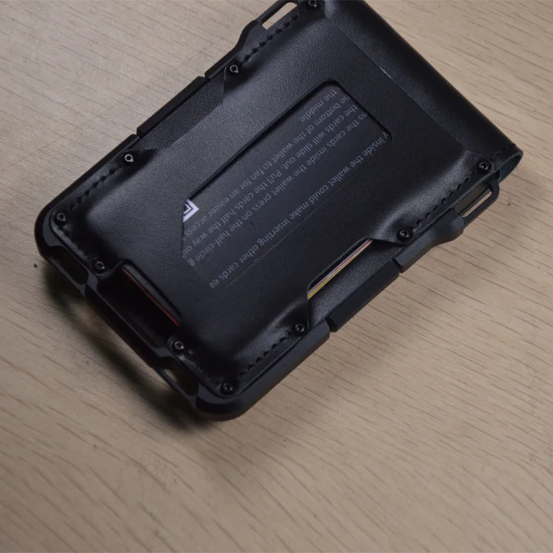 leather Credit Card Holder Wallets Men Brand Rfid Black brown Magic mutifunciton Slim Mini Wallet Small Money Bag Male Purses - Image 12