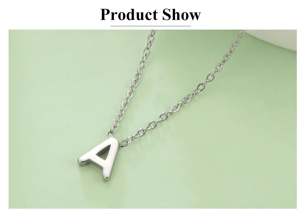 Cazador Minimalist Initial A-Z Letter Necklace for Women Alphabet Stainless Steel Choker Chains Jewelry Birthday Gift Wholesale - Image 16