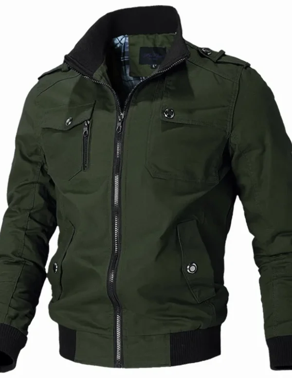 2023 Autumn Mens Bomber Jackets Casual Male Army Military Jackets Mens Cotton Slim Outwear Windbreaker Baseball Coats Clothing