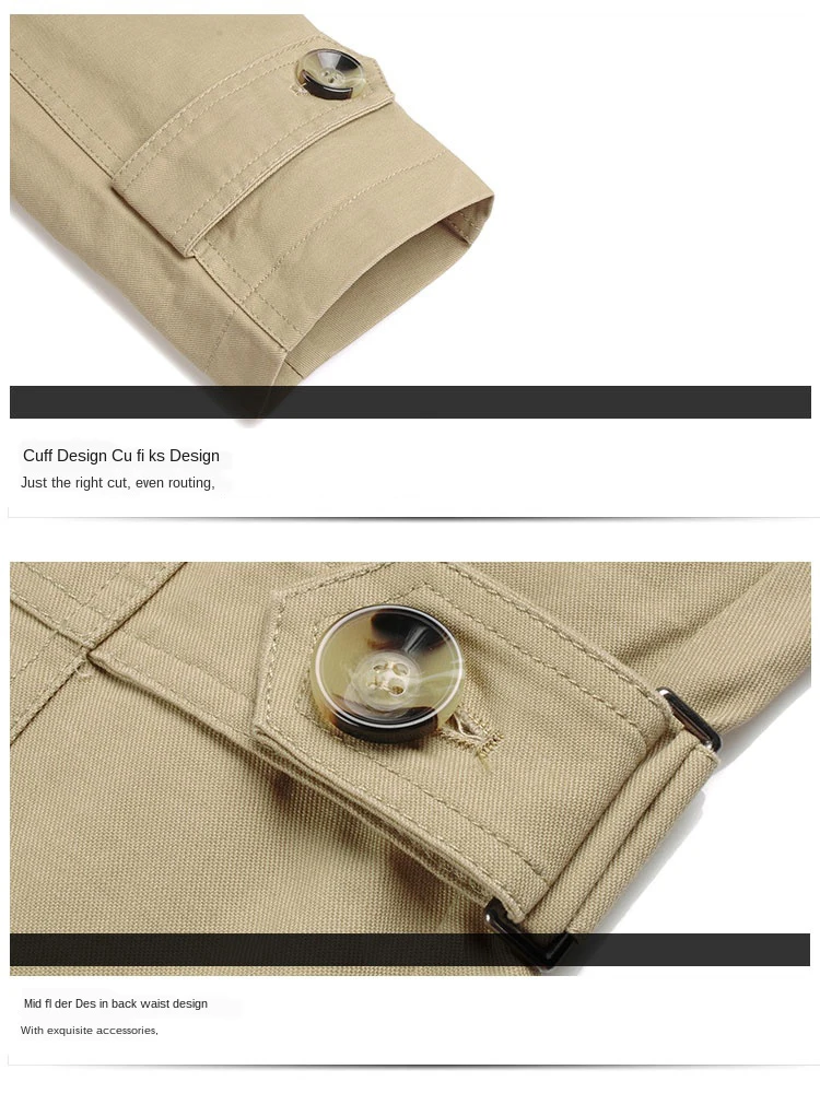 Fashion Men Trench Jackets Brand Casual Business Trench Coat Mens Leisure Overcoat Male Single Breasted Windbreakers Plus Size - Image 22