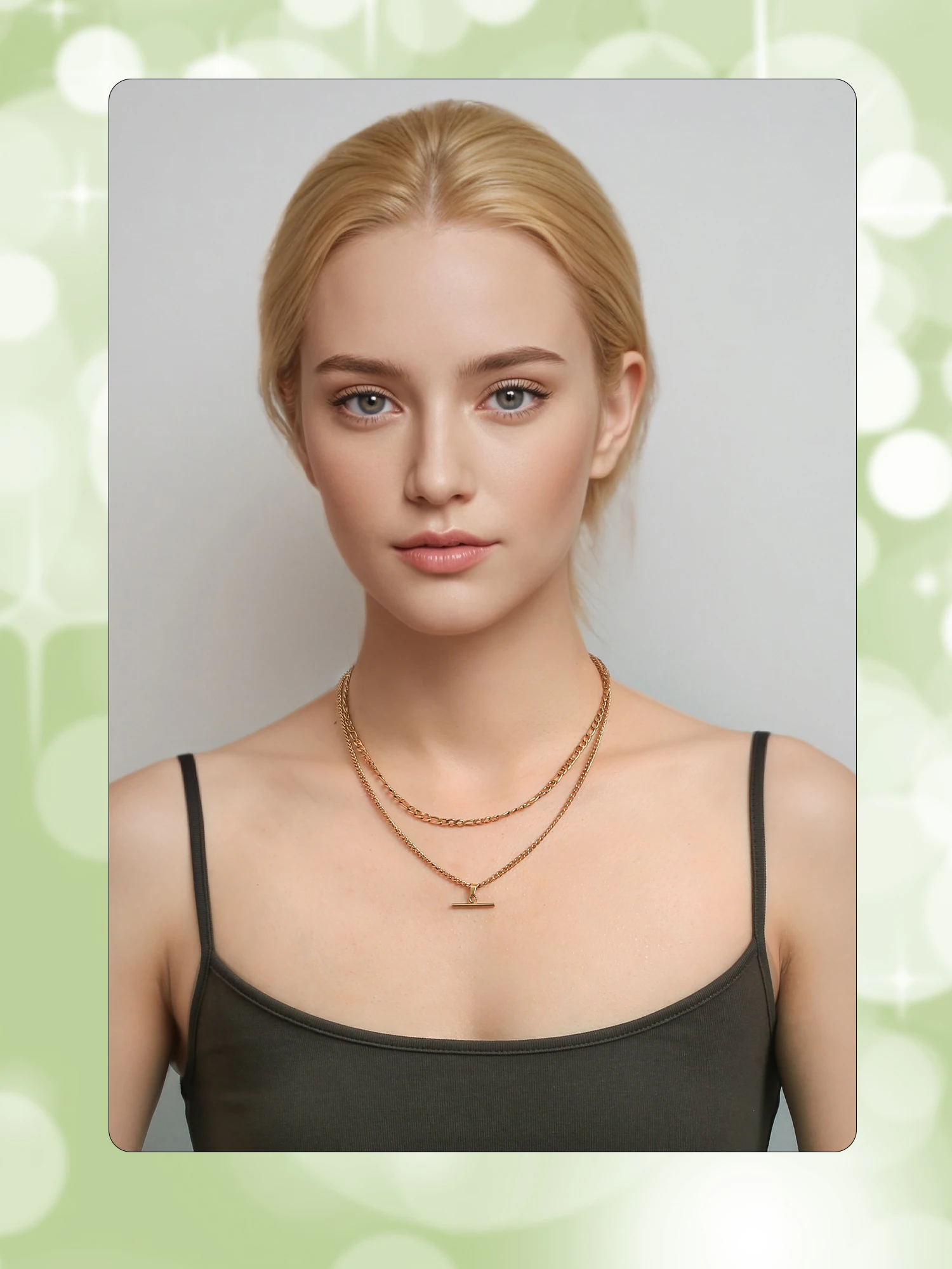 Layered Necklace for Women Minimalist Stackable - 18K Gold Plated Stainless Steel Hypoallergenic Elegant Double Chain Jewelry - Image 11