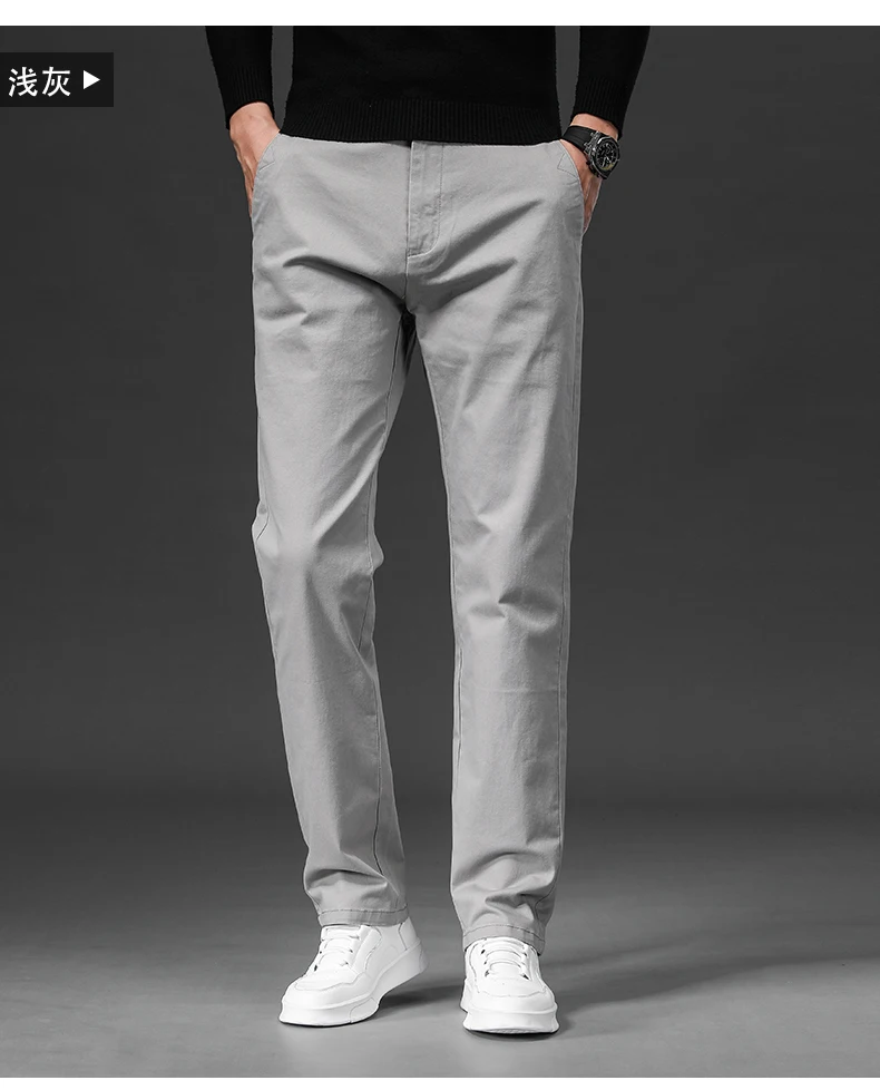 New in Spring Casual Pants Men Straight Fit Cotton Stretch Chino Trouser Male Formal Work Business Dress Khaki Fashion Regular - Image 28
