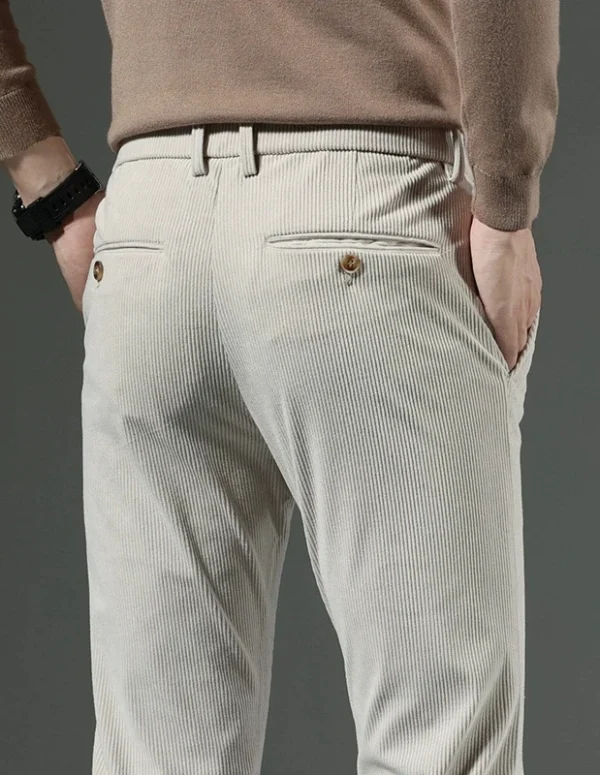 Autumn and Winter Men's Corduroy Trousers New Men's Clothing Stretch Slim Fit Casual Pants Fashion Mens Business Work Pants