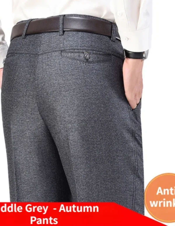 New Men's Autumn Thick Casual Suit Pants Classic Business Fashion Stretch Summer Thin Trousers Male Brand Clothes RIYBEOE
