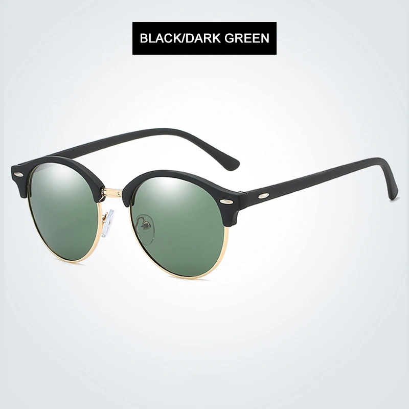 Classic Round Polarized Sunglasses Men Women Brand Designer Retro Half Frame Sun Glasses Vintage Driving Vacation Eyewear UV400 - Image 7