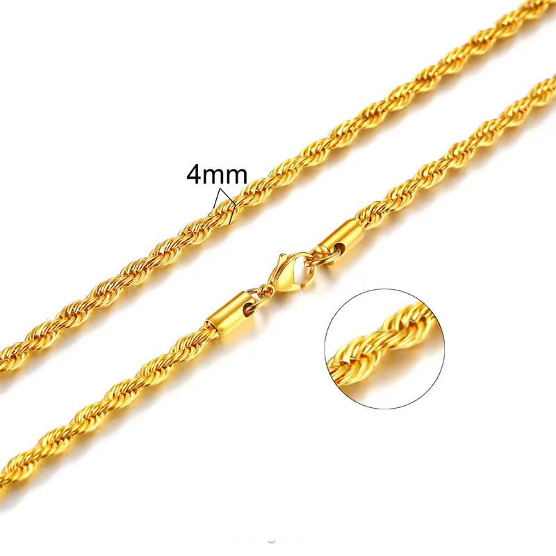 Figaro Chain Necklace Stainless Steel Link Gold Color Choker Necklace Layered Women Girls 14" 18" 20" 24" - Image 12