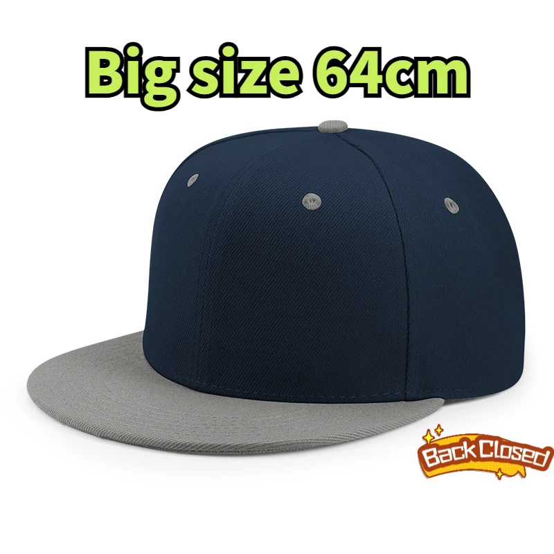 Large 64cm Back Closed Skateboard Cap Women Fitted Baseball Cap XXL Male Big Size Snapback Caps Plain Football Hat 60cm 62cm - Image 20