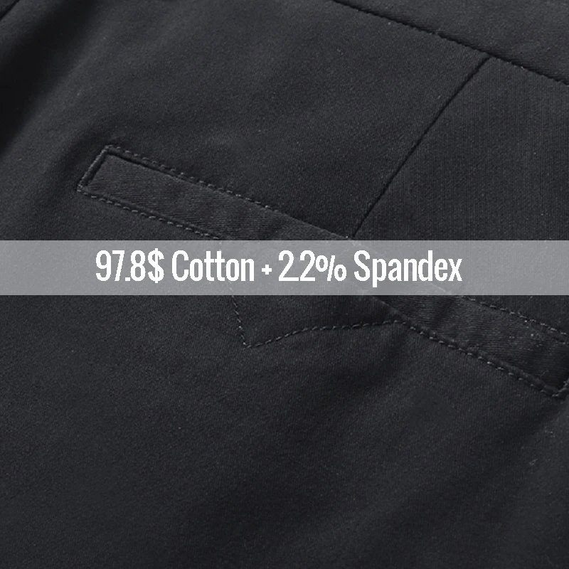 New in Spring Casual Pants Men Straight Fit Cotton Stretch Chino Trouser Male Formal Work Business Dress Khaki Fashion Regular - Image 6