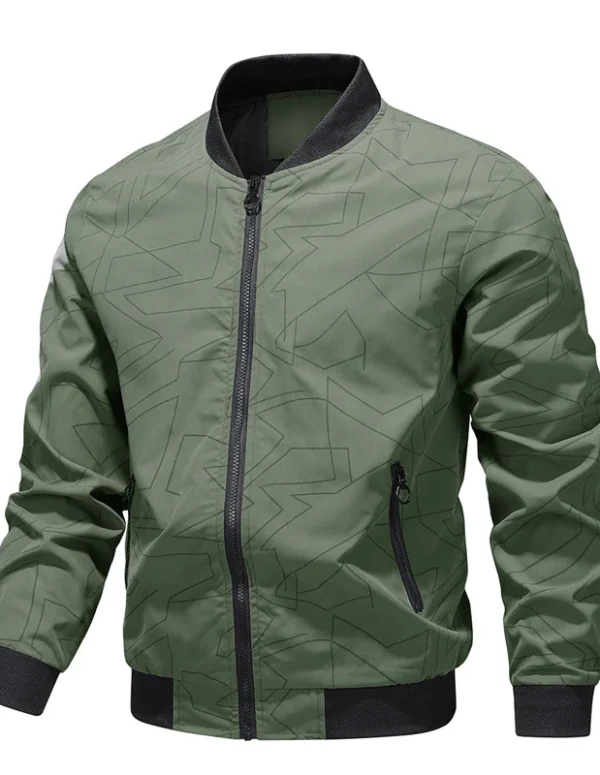 2025 Spring and Autumn New Baseball Collar Short Loose Solid Color Jacket Men's Business Casual Thin Coat Trend Size M-5XL