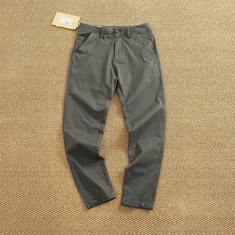 Men's Slim Fit Stretch Tapered Pants - Elastic Business Casual Cleanfit Washed Draped Trousers (Spring/Summer Trendy Chino) - Image 6