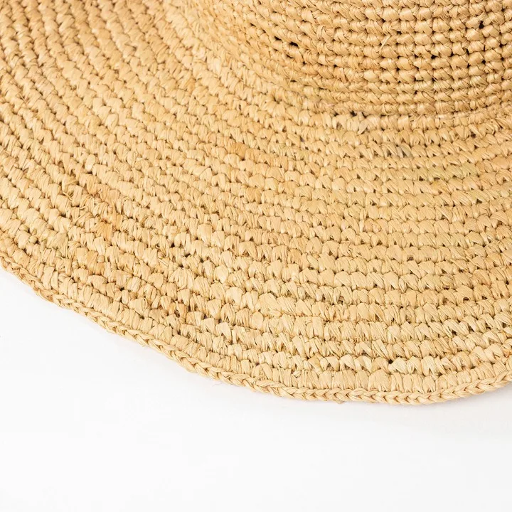 Ins Hand-crocheted Natural Raffia Straw Sun Hats Cowboy Hat for Women Men Summer Wide Brim Panama Outdoor Breathable Beach Caps - Image 22