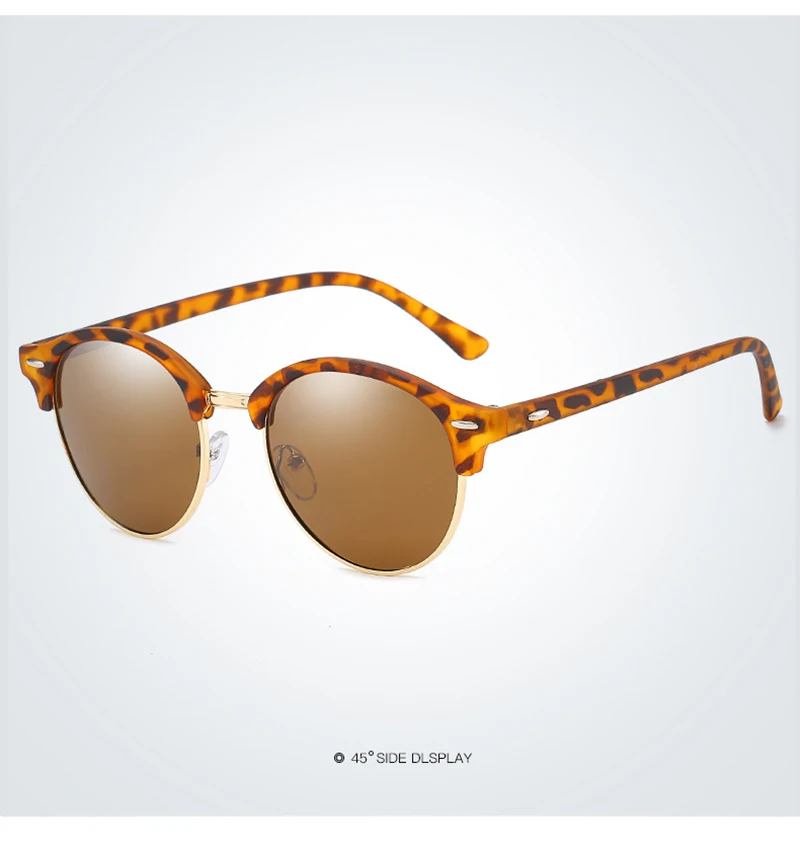 Classic Round Polarized Sunglasses Men Women Brand Designer Retro Half Frame Sun Glasses Vintage Driving Vacation Eyewear UV400 - Image 25