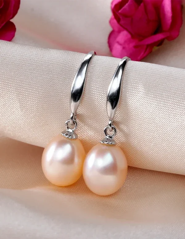 2025 New Arrivals Natural Freshwater Cultured Pearl Drop Earrings for Women 925 Sterling Silver Earrings Wedding Jewelry